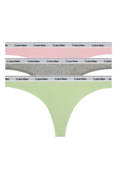 Calvin Klein Women's Modern Logo 3-pack Low Rise Thong