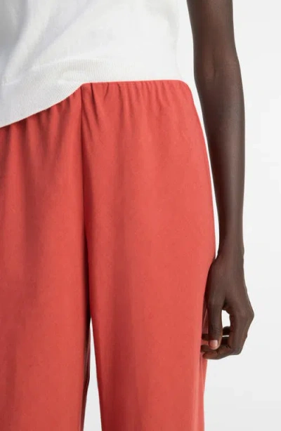 Vince Cotton Blend Wide Leg Pants In Pink