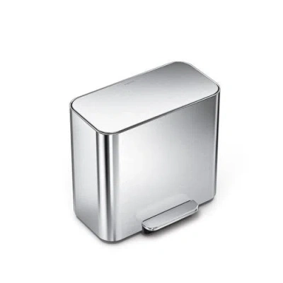 Simplehuman 15l Mini Recycler Step Can In Metallic