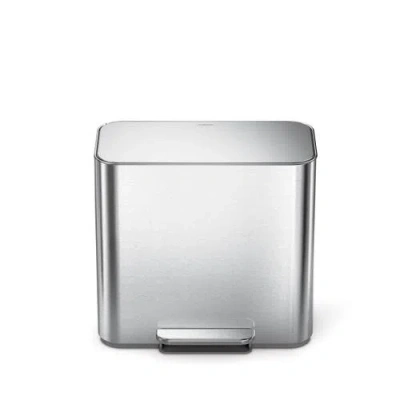 Simplehuman 15l Mini Recycler Step Can In Metallic