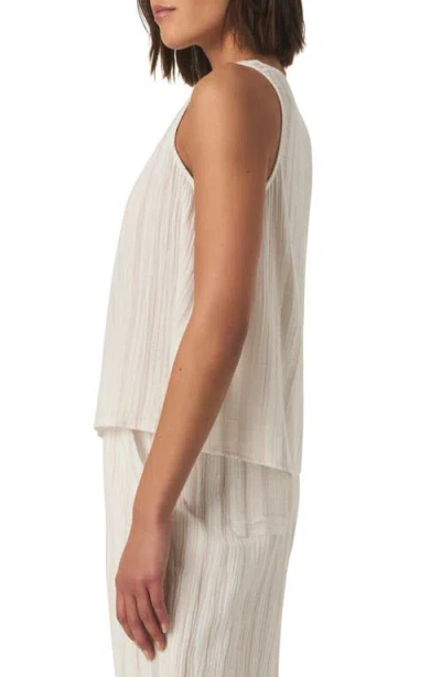 Splendid Lara Stripe Cotton Gauze Tank In White