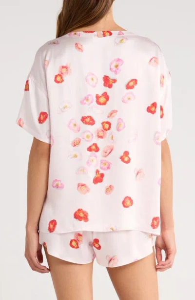 Lunya Washable Silk Tee Short Pajamas In White