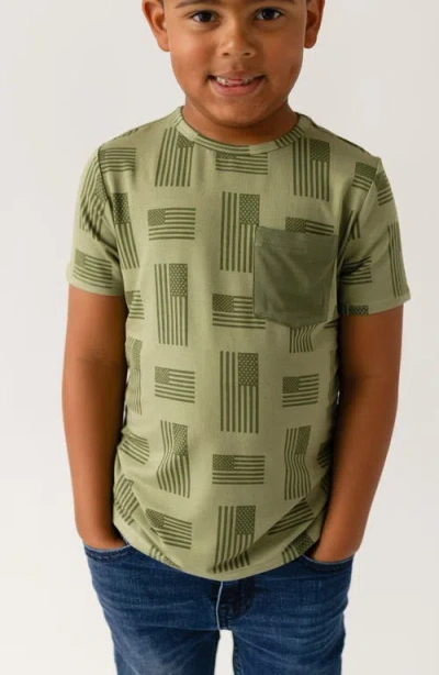 Laree + Co Kolton Pocket Tee In Green