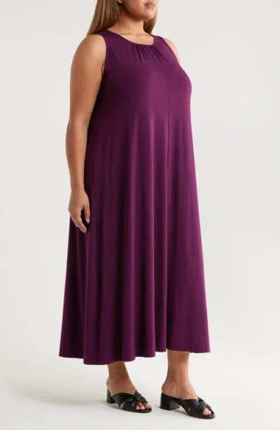 Eileen Fisher Sleeveless Maxi Dress In Purple