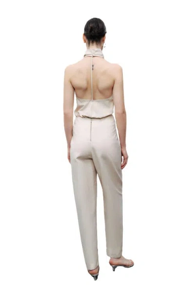 Nocturne Asymmetrical Draped Detail Pants In White