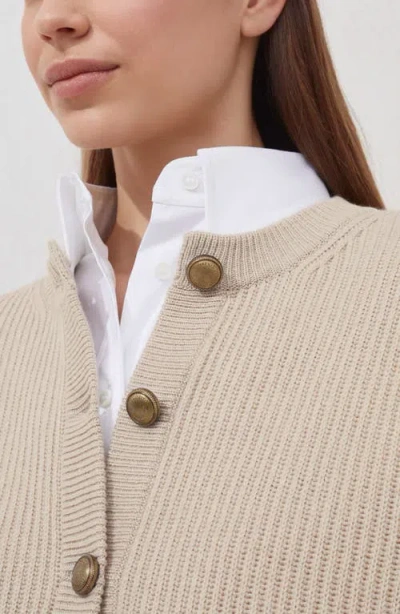 Brunello Cucinelli English Ribbed-knit Button-up Cardigan