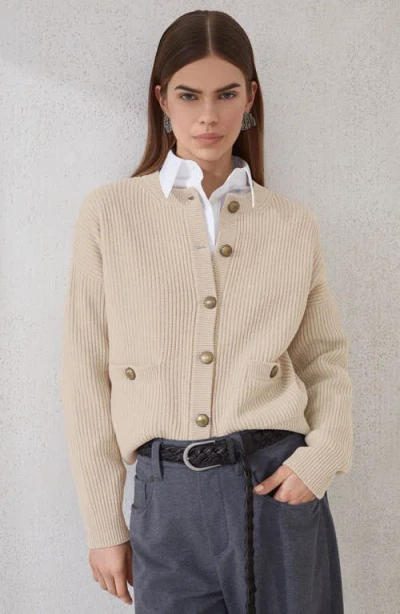 Brunello Cucinelli English Ribbed-knit Button-up Cardigan