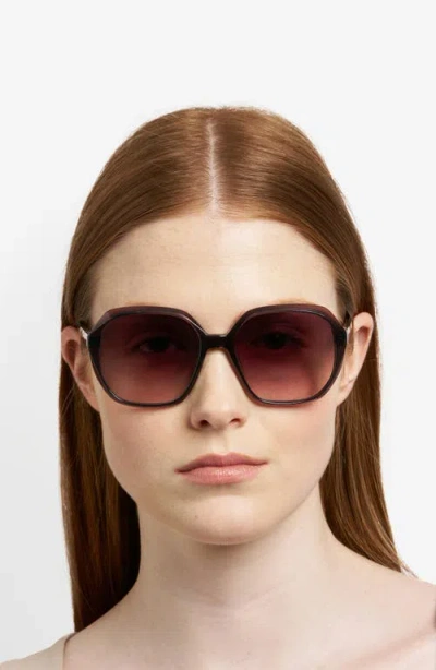 Fossil 54mm Gradient Rectangular Sunglasses