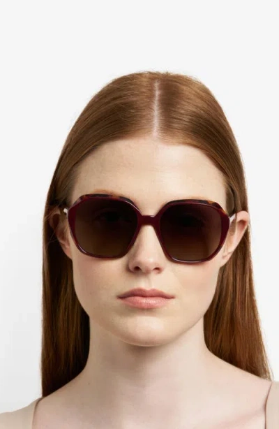 Fossil 54mm Gradient Rectangular Sunglasses
