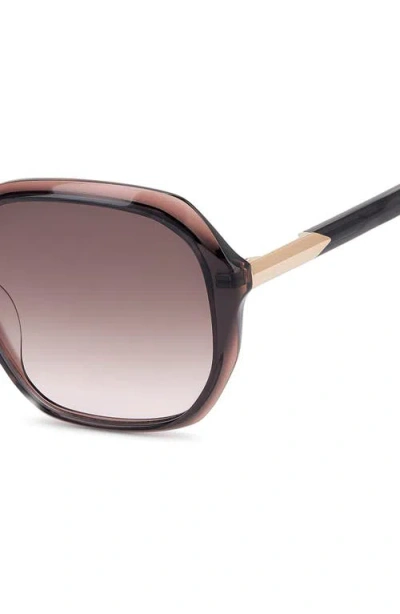 Fossil 54mm Gradient Rectangular Sunglasses