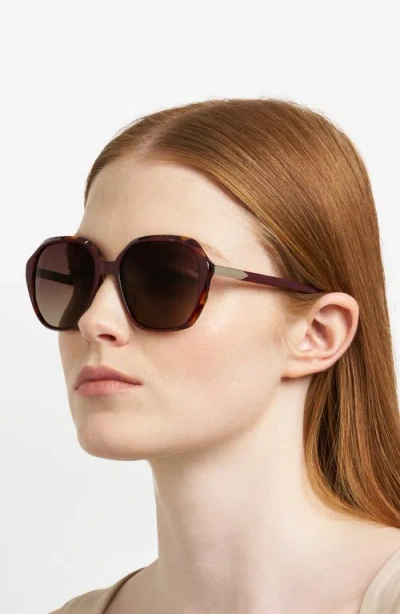 Fossil 54mm Gradient Rectangular Sunglasses