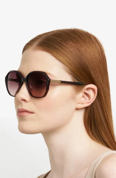 Fossil 54mm Gradient Rectangular Sunglasses