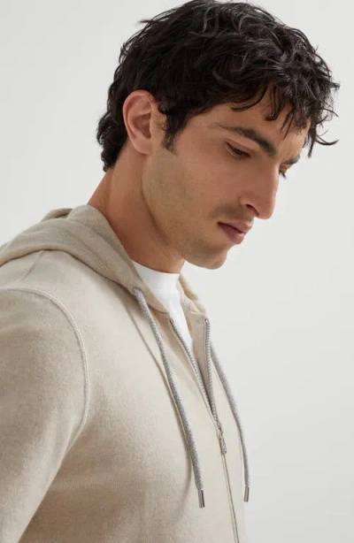 Brunello Cucinelli Sweatshirt-style Cardigan In Neutral