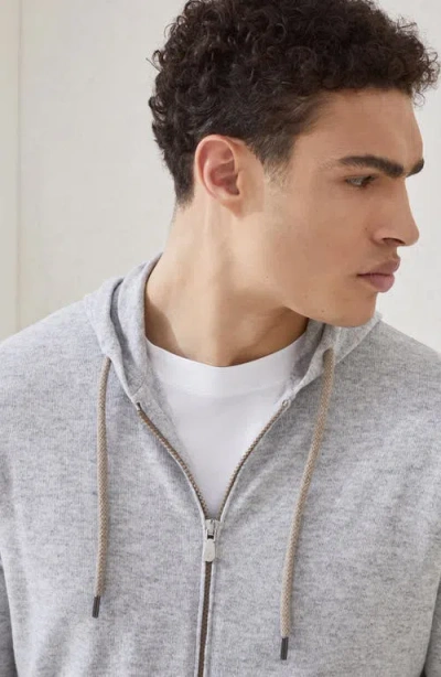 Brunello Cucinelli Sweatshirt-style Cardigan In Gray