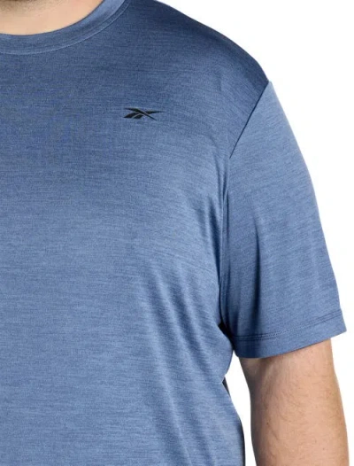 Reebok Big & Tall Id Train Melange Performance Tee In Blue