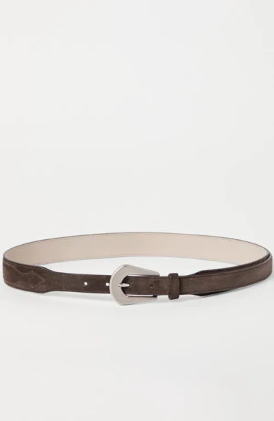 Brunello Cucinelli Suede Belt In Brown