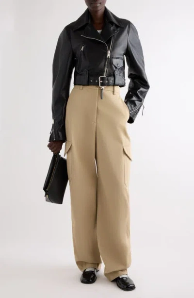 Givenchy Cargo Trousers With Belt Loops And Pockets In Neutral