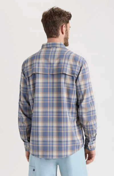 Salt Life Breezers Long Sleeve Button Down Performance Shirt In Multi