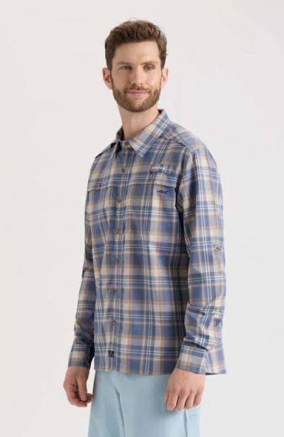 Salt Life Breezers Long Sleeve Button Down Performance Shirt In Multi