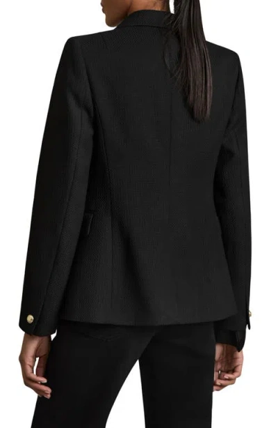 Reiss Tally Double Breasted Wool Blend Blazer In Animal Print