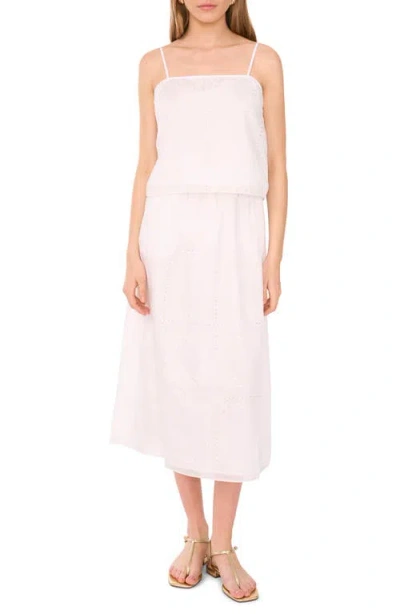 1.state Eyelet Midi Skirt In White