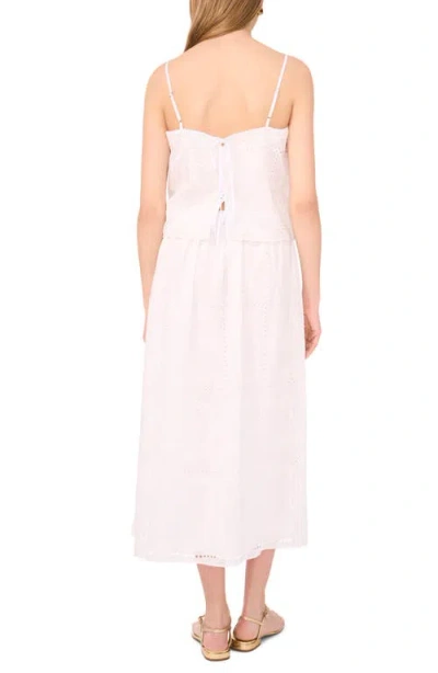 1.state Eyelet Midi Skirt In White