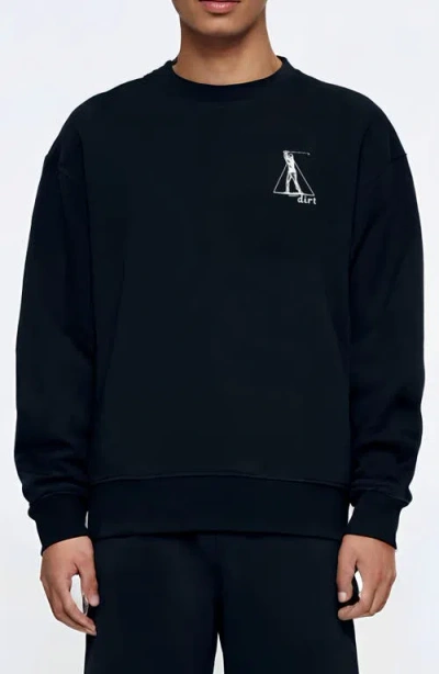 D.rt Golf Baller Cotton Crewneck Sweatshirt In Black
