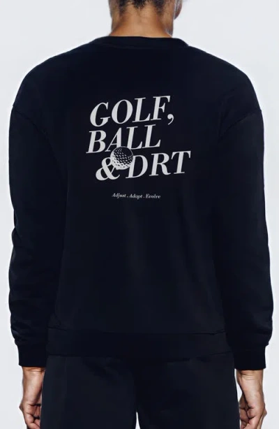 D.rt Golf Baller Cotton Crewneck Sweatshirt In Black
