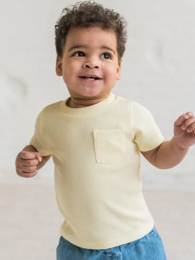 Colored Organics Lou Organic Ribbed Short Sleeve Pocket Tee
