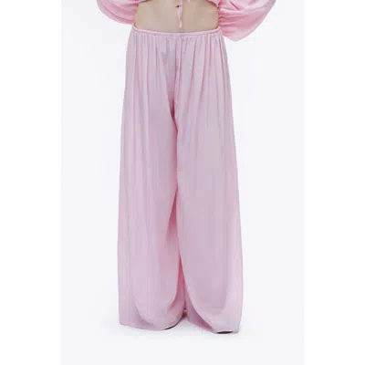 Nocturne Flowy Wide Leg Pants In Pink