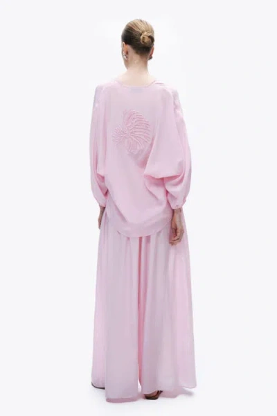 Nocturne Flowy Wide Leg Pants In Pink