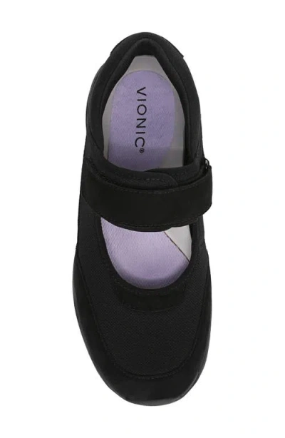 Vionic Walk Slim Giselle Mary Jane Sneaker In Black