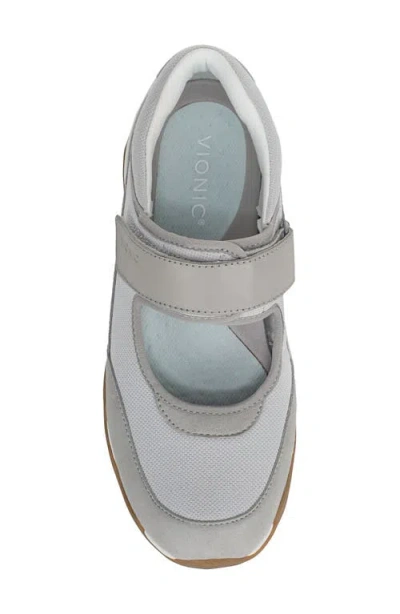 Vionic Walk Slim Giselle Mary Jane Sneaker In Gray
