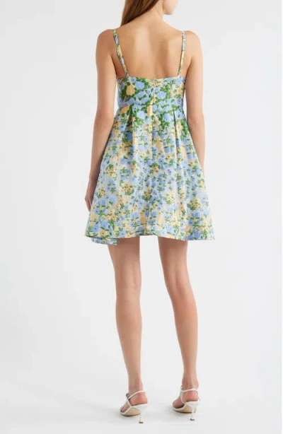 Sister Jane Womens Multicoloured Marigold V-neck Floral Jacquard Mini Dress In Multi