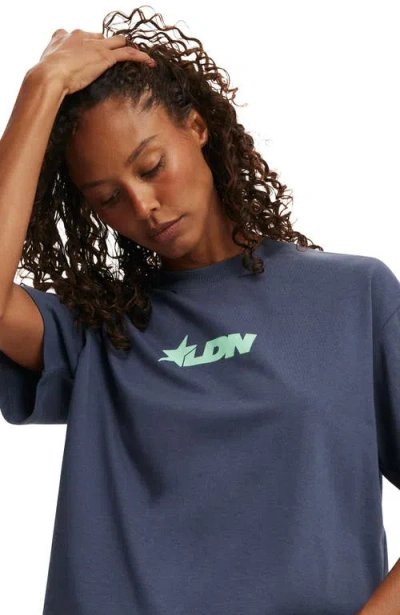 Cotton On The Premium Boxy Graphic Tee In Blue