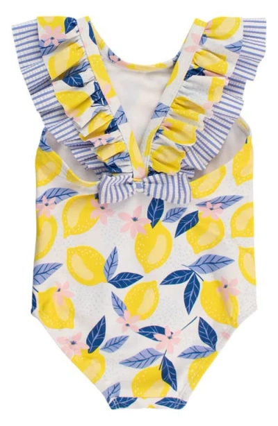 Rufflebutts Lemon Capri Ruffle One-piece Swimsuit In Multi