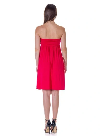 24seven Comfort Apparel Strapless Empire Waist Mini Dress