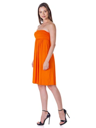 24seven Comfort Apparel Strapless Empire Waist Mini Dress