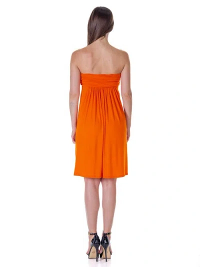 24seven Comfort Apparel Strapless Empire Waist Mini Dress