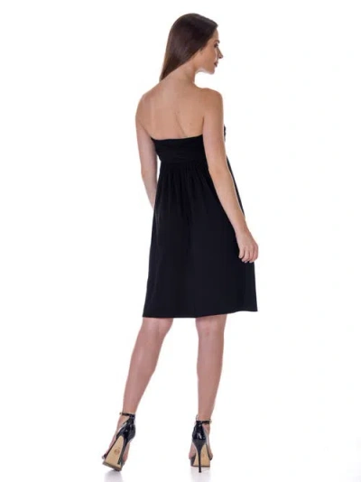 24seven Comfort Apparel Strapless Empire Waist Mini Dress