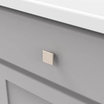 Heritage Designs Heritage Tempo Cabinet Knobs 10pk Satin Nickel 13/16" Square Drawer Pulls