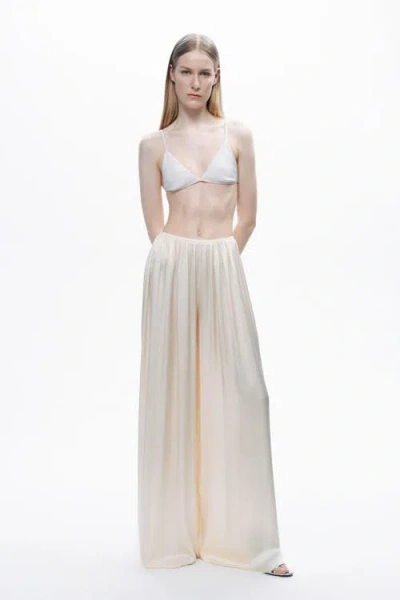 Nocturne Flowy Wide-leg Pants In Neutral