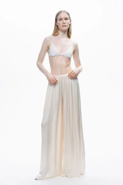 Nocturne Flowy Wide-leg Pants In Neutral