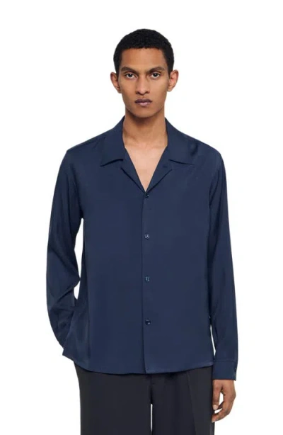 Sandro Floaty Shirt In Blue