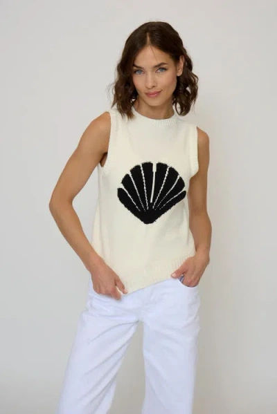 Central Park West Evie Shell Print Tank In White
