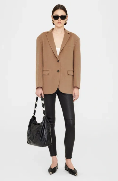 Anine Bing Quinn Blazer In Brown