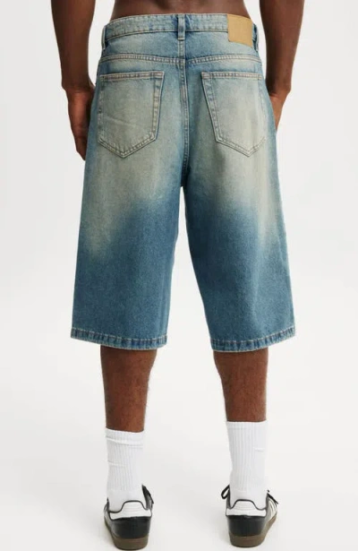 Cotton On Super Baggy Jort In Blue