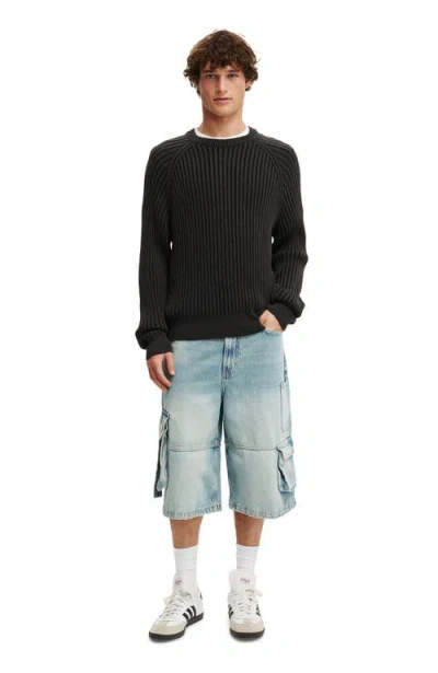 Cotton On Super Baggy Jort In Blue