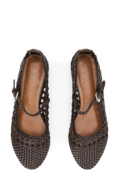 Staud Nell Woven Mary Jane Flat
