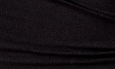 Naked Wardrobe Overlap Neck Long Sleeve Maxi Dress In Black
